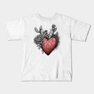 Red prickly heart Kids T-Shirt